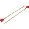 Naroote Bacchette per Marimba Lisce Testa in Filato Medio Duro con Manico in Acero, Compatibili con Strumenti a Percussione, 2 Paia per una Lunga Durata (rosso)