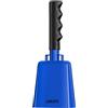 LEKATO - Campanella in acciaio da 20,3 cm, con manico, per eventi sportivi, tifo, per giochi di calcio, feste, concerti, lauree, scuola, fattoria (blu)