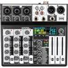 Depusheng Mixer Audio Professionale a 5 Canali, Console Audio con Ingresso USB, Bluetooth e MP3, 256 Effetti DSP, Display LED, Alimentazione Phantom 48V per Podcast, Streaming e Karaoké