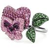 Swarovski Anello cocktail Alice in Wonderland Fiore Taglia regolabile 55-60