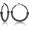 U7 Orecchini Donna a Cerchio 20-80mm in Acciaio/Oro/Nero | Orecchini a Cerchio Donna Acciaio Inossidabile Ipoallergenico Colore Argento/Oro/Nero Stile Minimalismo Regalo Donna