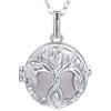 CELESTIA Collana Chiama Angeli Gravidanza Albero della Vita 5 Colore | Richiamo degli Angeli Rame Placcato Argento, Catene 76 cm et 114 cm Cordino Cerato, Regalo Future Mamma, Donne Incinte