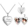 Lam Hub Fong Collana Personalizzata con Foto Medaglione di Cuore per Donna | Ciondolo in Acciaio Inossidabile con Foto per Mamma, Nonna, Regalo per Anniversario, San Valentino, Festa della Mamma, Natale