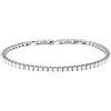 Morellato Club Bracciale da Uomo Tennis | Acciaio, color Argento, Misura 18.5 + 3.5 cm