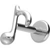 PIERCINGLINE Titanio Labret con Push Fit Notte - Oro rosa, nero, oro, argento