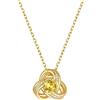 GoldChic Collana Pietra Ciondolo Goccia Infinity a Doppio Pietra Portafortuna Taglio a Diamante Rubino Zaffiro Smeraldo Citrino Ciondolo Estetica Architettonica Collana Donna