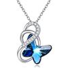 AOBOCO Collana da donna in argento sterling a forma di farfalla, regalo per donne, ragazze, mamme, fidanzate