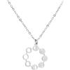 Generic Collana con fasi lunari spaziali a forma di argento sterling 925 per donna, ciondolo vintage - mezzaluna cerata in argento, compleanno di gioielli