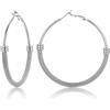 U7 Orecchini Donna a Cerchio 20-80mm in Acciaio/Oro/Nero | Orecchini a Cerchio Donna Acciaio Inossidabile Ipoallergenico Colore Argento/Oro/Nero Stile Minimalismo Regalo Donna