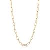 SKENUDY Gold/Sliver Plated Elegante acciaio inossidabile Chunky Ovale Paperclip Link Collana per donne e uomini indossare tutti i giorni gioielli