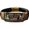 Generisch Bracciali Patriottici America 250° Anniversario Gioiello Da Polso Alla | Bracciali In Metallo Intrecciato Per Fidanzati Mariti Compleanno Festività Giorno Dei Veterani Parate Eventi Raduni