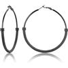U7 Orecchini Donna a Cerchio 20-80mm in Acciaio/Oro/Nero | Orecchini a Cerchio Donna Acciaio Inossidabile Ipoallergenico Colore Argento/Oro/Nero Stile Minimalismo Regalo Donna