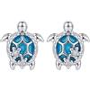 BerriBling Orecchini Tartaruga Donna Argento 925 Ipoallergenici, Originali per Amanti degli Animali, Gioielli per Pelli Sensibili, Idea Regalo per Donna