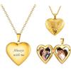 Lam Hub Fong Collana Personalizzata con Foto Medaglione di Cuore per Donna | Ciondolo in Acciaio Inossidabile con Foto per Mamma, Nonna, Regalo per Anniversario, San Valentino, Festa della Mamma, Natale