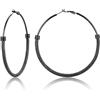 U7 Orecchini Donna a Cerchio 20-80mm in Acciaio/Oro/Nero | Orecchini a Cerchio Donna Acciaio Inossidabile Ipoallergenico Colore Argento/Oro/Nero Stile Minimalismo Regalo Donna