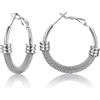 U7 Orecchini Donna a Cerchio 20-80mm in Acciaio/Oro/Nero | Orecchini a Cerchio Donna Acciaio Inossidabile Ipoallergenico Colore Argento/Oro/Nero Stile Minimalismo Regalo Donna