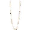 FULU AUTUMN Collana lunga da donna dorata, a doppio strato, con perle in pietra naturale, elegante collana alla moda, regalo per la festa della mamma