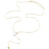 HUGE TOMATO Elegante collana lunga di perle con maglia a maglia dorata e argentata, Argento sterling