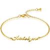 MMXX Bracciale Personalizzato con Nome per Donna con Incisione Fiore di Nascita Regolabili in Acciaio Inossidabile Bracciale con Nome Regali per Donne Festa della Mamma Compleanno