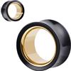 Hoisy Tunnel in legno da 8 mm a 22 mm, in acciaio inox dorato, set da 2 pezzi