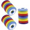 Uonlytech 30 Pezzi ASSE Principale da Pesca in Silicone, Rotondo 60 MM | Design Chiuso e Sigillato, per Lenze e Montaggi Preannodati, Colori Vivaci per Fiume e Molo