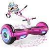 MEGA MOTION Hoverboards con Hoverkart per Bambini, Hoverboards a due Ruote da 6,5 Pollici con Altoparlante Bluetooth, con Luci a LED, Regalo per Bambini e Adolescenti