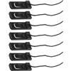 JEWEDECO Clip per Pinna SUP a Blocco Rapido, 7 Pezzi, Nero | Nylon e Pvc, Ricambio Separabile Perno, per Tavole Box Us, Viaggio e Uso Temporaneo
