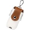 CAZSTYK per Palline da Golf con Clip da Cintura, White Brown | Contenitore per sacchetti portaoggetti per palline in pelle, tasca porta