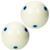 CALLARON 2 Pezzi Palla Bianca da Biliardo 5,72cm, 6 Punti Blu, Resina AAA | Tavoli Standard e Set Misti, Finitura Lucida senza Giunzioni, Allenamento in Club e Istruzione
