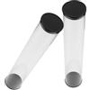 Amosfun 2 Pezzi Tubo Contenitore Trasparente per Palline da Golf, Plastica | Formato Cilindrico Rotondo, 26x4, 5x4, 5cm, Portatile, per Campo e Driving Range