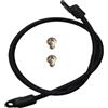 Tofficu 18 Pollici Accessori per Kayak Nero Fibbia Fissa e Cordino Elastico | Set, Plastico Resistente a Ruggine e Corrosione, per Barca e Kayak