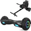 MEGA MOTION Hoverboards con Hoverkart per Bambini, Hoverboards a due Ruote da 6,5 Pollici con Altoparlante Bluetooth, con Luci a LED, Regalo per Bambini e Adolescenti