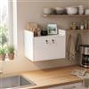 anrekl Armadietto da Cucina Muro Bianco con Serratura | Armadietti da Cucina Murali in Legno, 34,5x24x27 cm, 1 pezzo