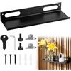 Zourglow 30 cm Mensola per Pannelli Acustici in Metallo - Accessori | Portavasi da Parete, Mensola Sospesa, Mensola per Soggiorno, Camera da Letto, Cucina, Ufficio - Nero 30 x 10 cm