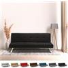 Produce Shop Divano letto in tessuto 2 posti design moderno Gemma pronto letto - Nero