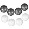 Housoutil 8 Pezzi Sfere Decorative Effetto Marmo in Pietra, Nero e Bianco | Riempitivo per Ciotole e Vasi, Finitura Liscia Venature Marmoree, Adatto a Ingresso e Tavolino