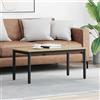 Generic Tavolino Rettangolare Moderno 100 x 50 x 45 cm, Legno e Metallo | Piano liscio, linee pulite, stile minimalista, facile pulizia, per living contemporaneo