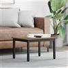 Generic Tavolino Rettangolare Rovere con Gambe in Metallo 60x50x36 cm | Design minimalista, superficie liscia, base stabile, legno ingegnerizzato e metallo, facile pulizia