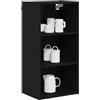 vidaXL Armadio pensile Rovere Nero 40 x 29,5 x 80 cm