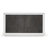 milani home - madia credenza moderna 140 x 50 x 80 cm, antracite, truciolare bilaminato