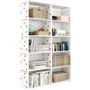 HechoVinen Libreria a 10 Cubi, Scaffale in Metallo per Libri, Vestiti, Giocattoli | Portaoggetti in Plastica, Struttura Metallo, Scaffale Espositore per Soggiorno, Camera da Letto, Ufficio, Stampe Carine