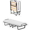 Dmora Eslsk - Letto Pieghevole Materasso Incluso, Dimensione Materasso 80x190x10 cm:, Bianco