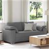 Traylux Divano a 2 posti, grigio scuro, 180 cm, in tessuto, imbottito, per soggiorno e camera degli ospiti, con funzione relax e spazio portaoggetti, design moderno, durevole, comodo, ideale per