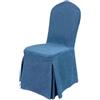 Generic Coprisedie con Schienale 6 Pezzi, Copri Sedie Soggiorno e Cucina, | Rivestimento Elasticizzato Universale, Fodera con Gonna a Pieghe 360°, Antimacchia Lavabile(Blue 2,6pc)