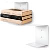 Audace Assenza - Libreria Invisibile in metallo 16x13x20cm, Bianco, Set 2 | Made in Italy, 10 kg per mensola, acciaio 2 mm, composizione verticale che scompare dietro ai libri, viti e copriviti inclusi