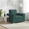 Traylux Divano in tessuto verde scuro, 100 cm, con funzione relax e spazio per riporre oggetti, per soggiorno, camera degli ospiti, ufficio