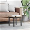 Generic Tavolino Rettangolare in Rovere 40 x 40 x 36 cm con Gambe in Metallo | Design minimalista, costruzione in legno ingegnerizzato, superficie liscia, manutenzione facile, stile moderno