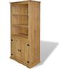 vidaXL Armadietto in legno massello di pino per casa, camera da letto, soggiorno, ufficio, buffet, libreria, mobile alto