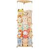 Wapasezyar Scaffalatura da parete con luce a LED, in legno, montaggio a parete, 1,8 metri, peluche per cameretta dei bambini, camera dei giochi, camera da letto