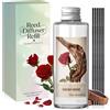 Scent-Hi Profumo per ambienti, ricarica 200 ml, con bastoncini profumati, Oud Rose - Reed Diffuser Refill per la casa, profumo floreale per camera da letto, soggiorno e bagno